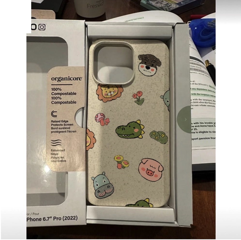 熱賣彩繪適用於iPhone系列手機殼（白色河馬獅子鱷魚）(下單後聯絡客服確認手機型號)