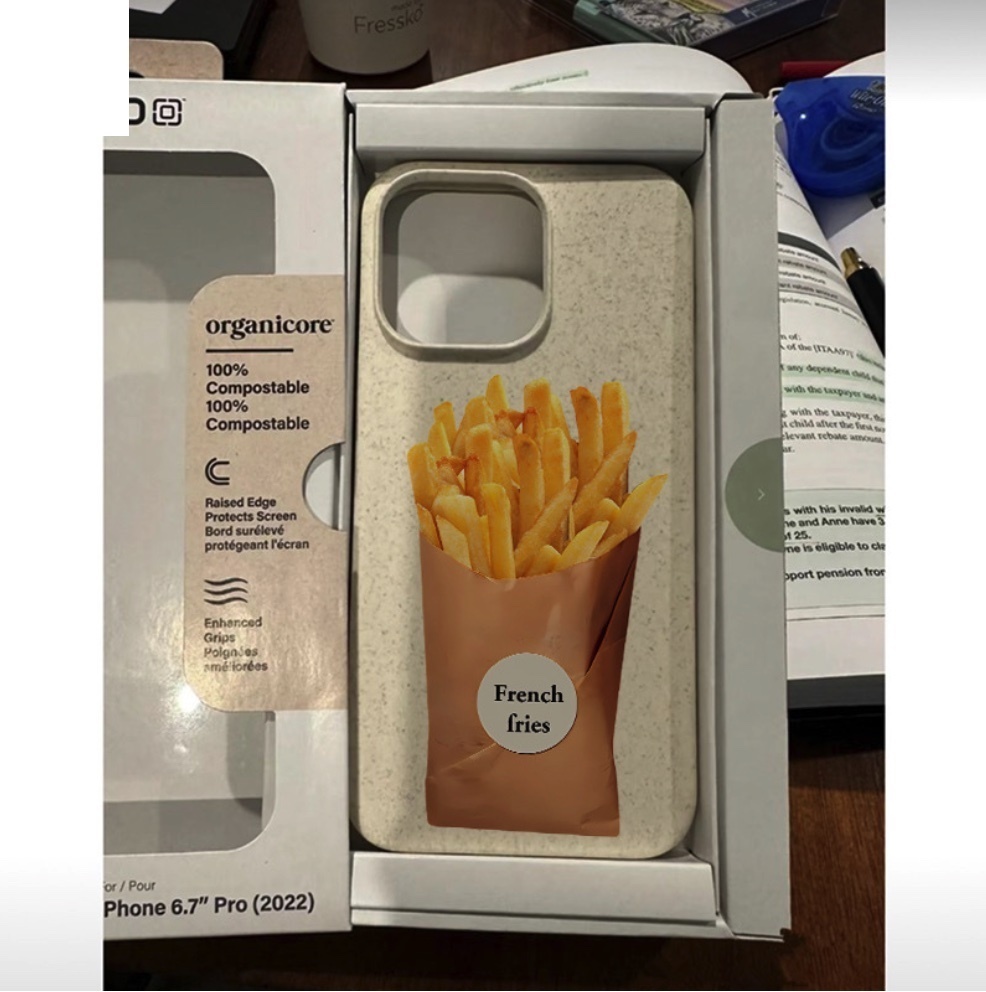 熱賣彩繪適用於iPhone系列手機殼（白色薯條）(下單後聯絡客服確認手機型號)