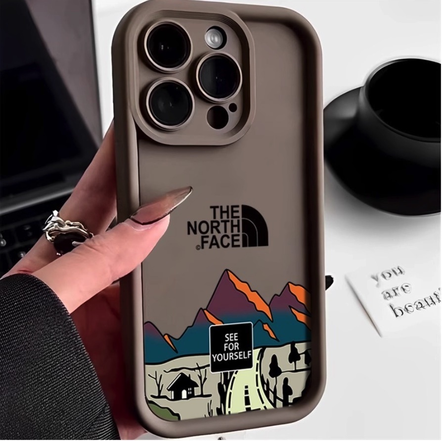 Hot-selling road soft protective case suitable for iPhone series mobile phone cases (coffee color road) (contact customer service to confirm the phone model after placing the order)
