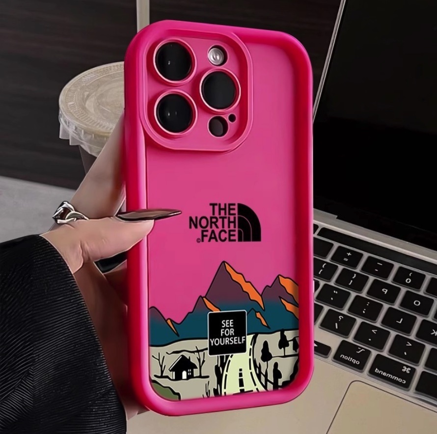 Hot-selling road soft protective case suitable for iPhone series mobile phone cases (rose red road) (contact customer service to confirm the phone model after placing the order)