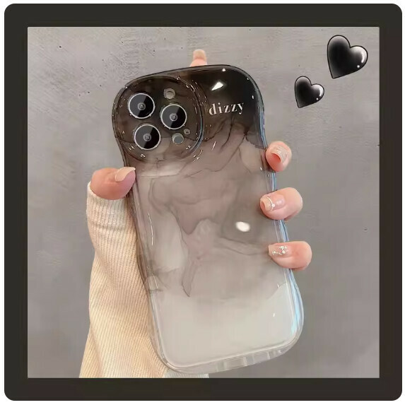 The hot gradient gradient is suitable for Huawei mobile phone cases (Gradient Wave [Floating Black] (contact customer service to confirm the phone model after placing the order)