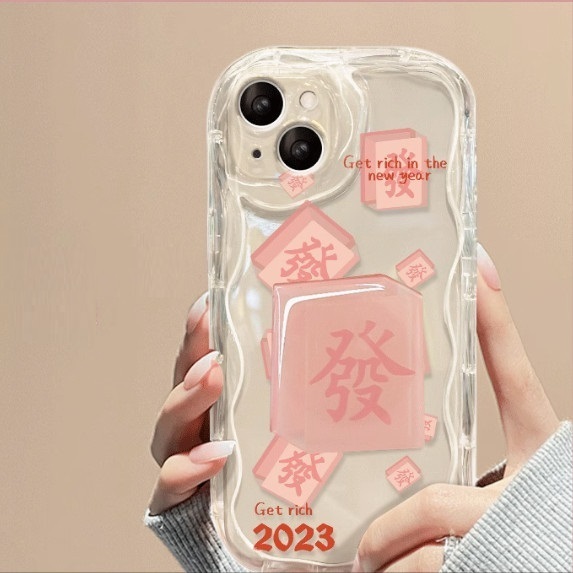 The popular and fun fortune mahjong is suitable for Huawei mobile phone cases (transparent [facai text + mahjong stand] (contact customer service after placing the order to confirm the phone model)