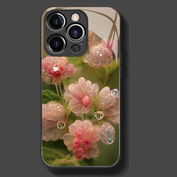 The popular crystal flower is suitable for Huawei mobile phone cases (classic black [crystal flower_single case] (contact customer service to confirm the phone model after placing the order)