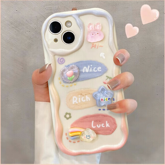 The popular graffiti is suitable for Huawei mobile phone cases (white cream pattern [three-dimensional doll_single shell model] (contact customer service to confirm the mobile phone model after placing the order)