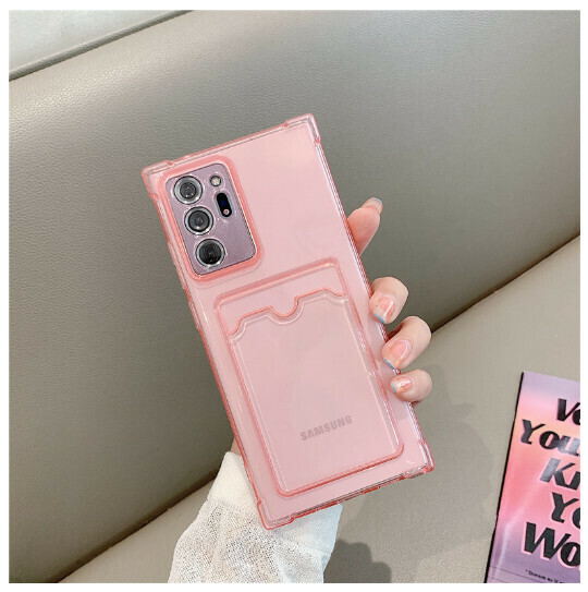 Popular mobile phone case suitable for Samsung (transparent pink (contact customer service to confirm the mobile phone model after placing the order)