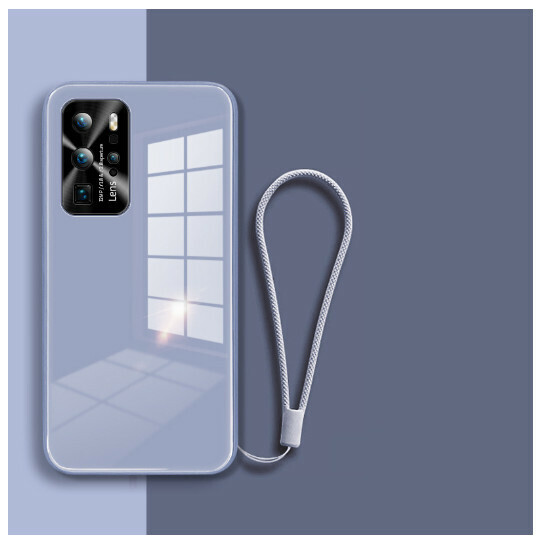 Popular mobile phone case suitable for Huawei p40pro [Lavender] Liquid Glass★Metal Lens★With Hand Strap (Contact customer service to confirm the phone model after placing the order)