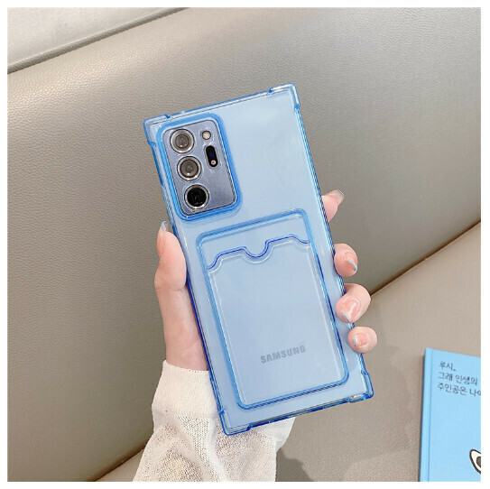 Popular mobile phone case suitable for Samsung (transparent blue (contact customer service to confirm the mobile phone model after placing the order)