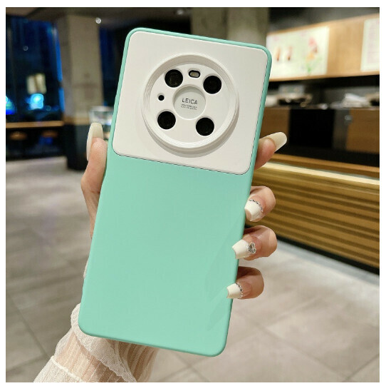 爆款手機殼適用華為mate50【大視窗液態貼絨布-淡青】（下單後聯絡客服確認手機型號）