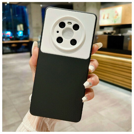 爆款手機殼適用華為mate50【大視窗液態貼絨布-黑白】（下單後聯絡客服確認手機型號）