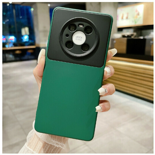 爆款手機殼適用華為mate50【大視窗液態貼絨布-綠色】（下單後聯絡客服確認手機型號）