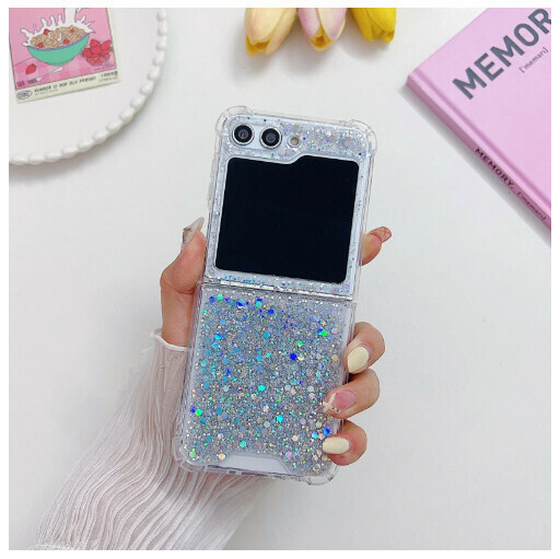 The popular mobile phone case is suitable for ZFlip5/4/3/2/1 Samsung [Silver] (contact customer service to confirm the phone model after placing the order)
