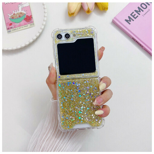 The popular mobile phone case is suitable for ZFlip5/4/3/2/1 Samsung [Gold] (contact customer service to confirm the phone model after placing the order)