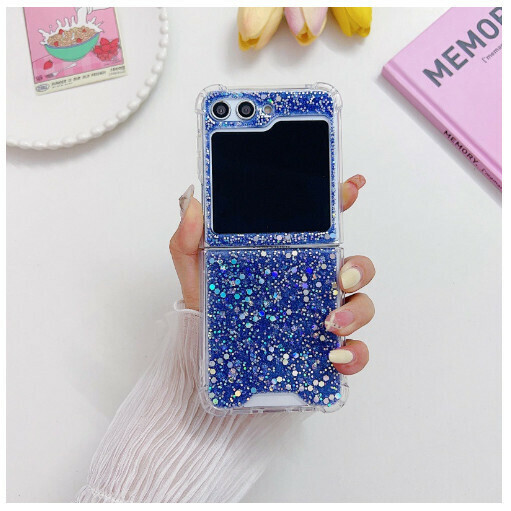 The popular mobile phone case is suitable for ZFlip5/4/3/2/1 Samsung [Blue] (contact customer service to confirm the phone model after placing the order)