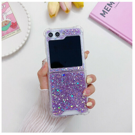 The popular mobile phone case is suitable for ZFlip5/4/3/2/1 Samsung [Purple] (contact customer service to confirm the phone model after placing the order)