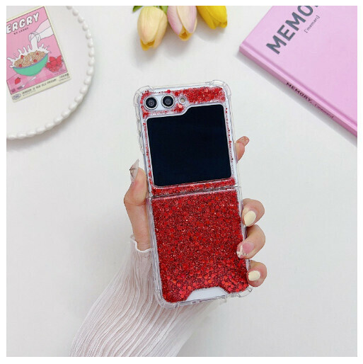 The popular mobile phone case is suitable for ZFlip5/4/3/2/1 Samsung [Red] (contact customer service to confirm the phone model after placing the order)