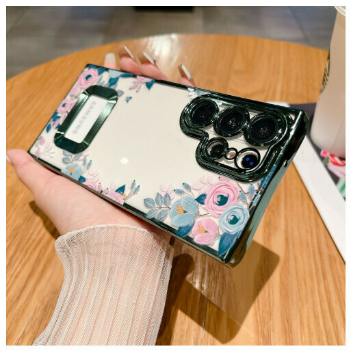 The popular mobile phone case is suitable for Samsung S23Ultra [Cangling Green] (contact customer service to confirm the mobile phone model after placing the order)