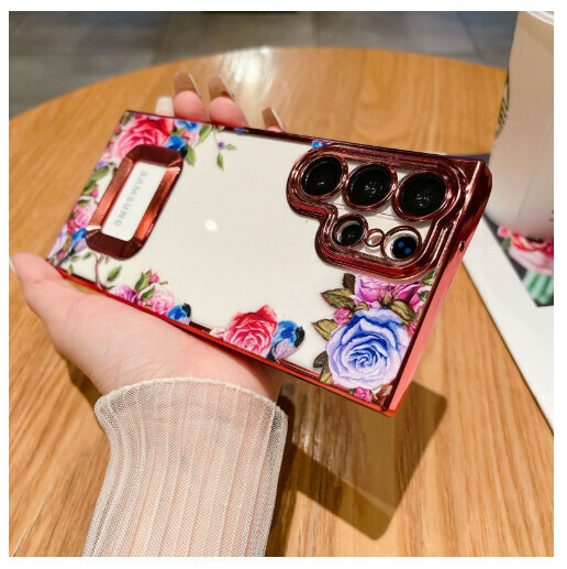 The popular mobile phone case is suitable for Samsung S23Ultra [Camellia Red] (contact customer service to confirm the phone model after placing the order)
