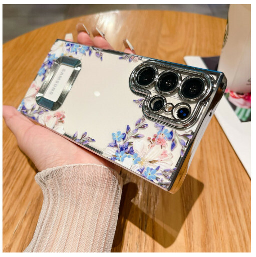 The popular mobile phone case is suitable for Samsung S23Ultra [Silver] (contact customer service to confirm the phone model after placing the order)