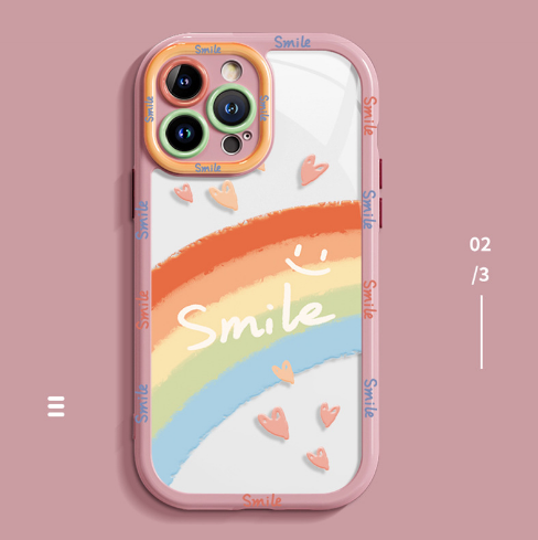 Hot style personalized creative mobile phone case (SJ7 pink rainbow) (contact customer service to confirm the mobile phone model after placing the order)