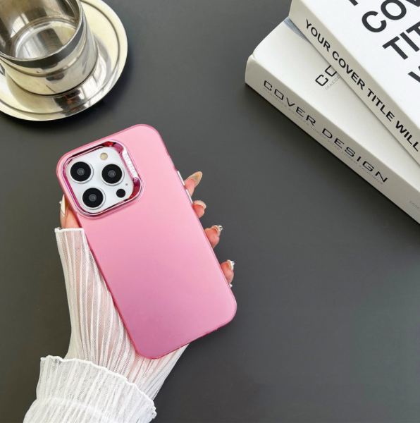 Popular double-layer electroplated silver phone case (SJ pink) (applicable to Apple) (contact customer service to confirm the phone model after placing the order)