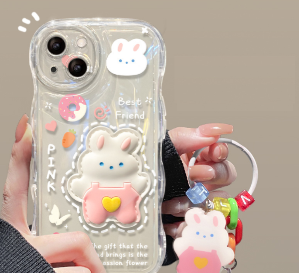 Popular silicone gradient glitter mobile phone case (GX10 transparent three-dimensional picture + bracelet) (applicable to Apple-Huawei) (contact customer service to confirm the mobile phone model after placing the order)