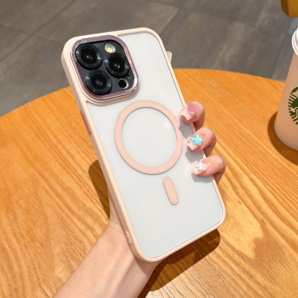 Popular Jingshi metal lens magnetic phone case (SJ pink) (for Apple) (contact customer service to confirm the phone model after placing the order)