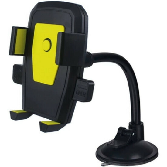 Popular multifunctional mobile phone navigation lazy holder [B11 suction cup for glass/full length 23cm/yellow]