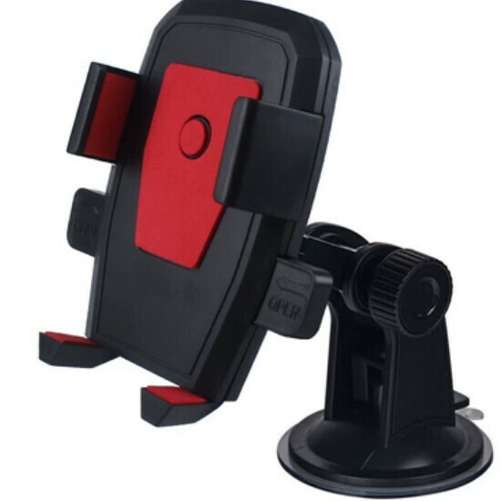 Popular multifunctional mobile phone navigation lazy holder [B12 suction cup for glass/full length 14cm/red]