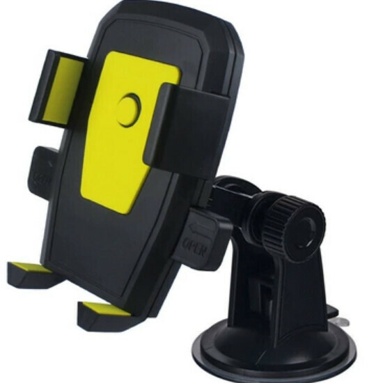 Popular multifunctional mobile phone navigation lazy holder [B12 suction cup for glass/full length 14cm/yellow]
