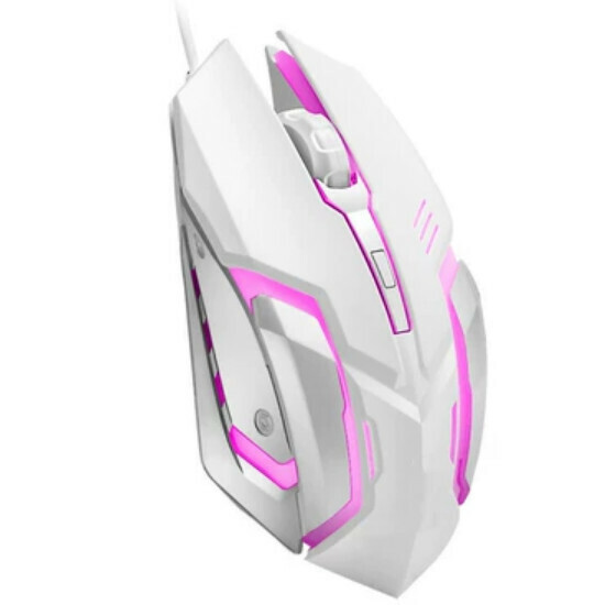 Popular wired mouse [weighted USB mouse luminous*A3 white]