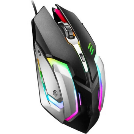 Popular wired mouse [weighted USB mouse luminous*A3 black]