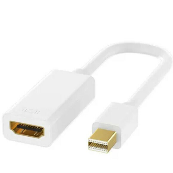 爆款顯示器轉接線【MiniDP轉HDMI-1080P*X13白色小頭款】【長度0.5m及以下】