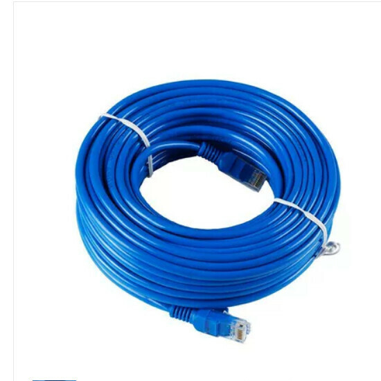 Hot recommended computer broadband connection cable [Blue 100M-Category 5 full meter round network cable] [Length 20m]