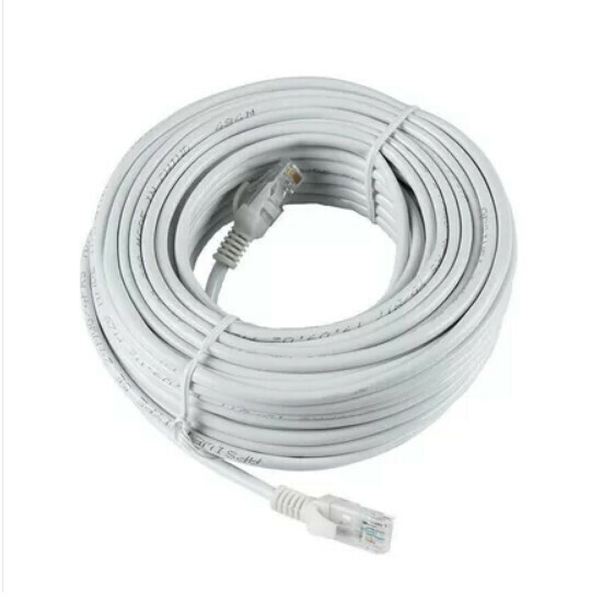 Hot recommended computer broadband connection cable [gray white 100M-Category 5 full meter round network cable] [length 15m]