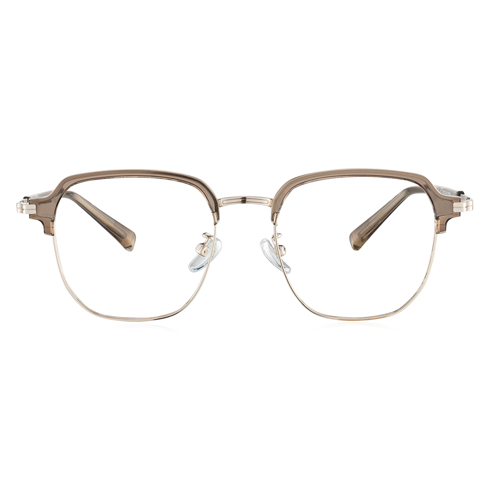 韓流時尚款眉架方框眼鏡-三色可選