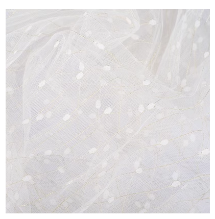 Hot recommended ins style mesh photography background props Photography background cloth [gold thread white gauze] Size: 100*150cm