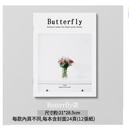 Hot recommended ins English magazine book photo props background model house decoration magazine [A02 style 1 plant book] Size: 21*28.5cm