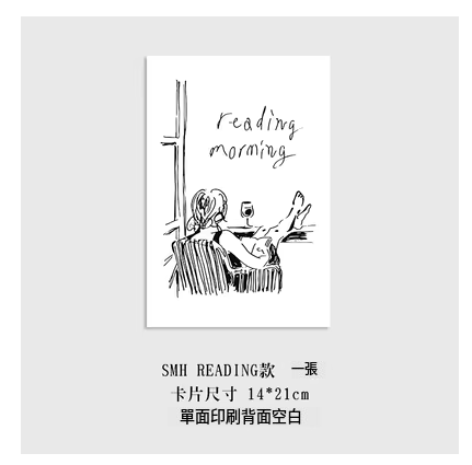 Hotly recommended photo props background, ins style magazine, European and American style cards, accessories, cosmetics, photography props cards [SMH READING style (21*14cm)/four sheets] Size: 14*21cm
