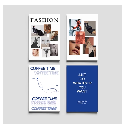 Popular simple English posters, photo props, cards, manicure and jewelry shooting display background paper [ABCD cards 1 each] Size: 14*21cm