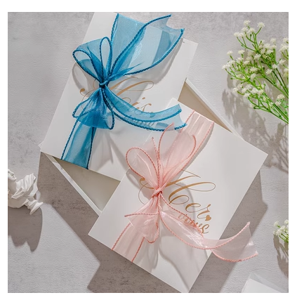 Hotly recommended ins style wedding photography vow card jewelry cosmetics shooting photo props background English card [Korean pink + dark blue wavy yarn]