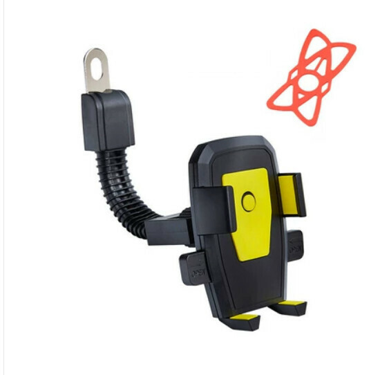 Hot push car mobile phone holder bracket [rearview mirror bracket = B5 yellow + strap]