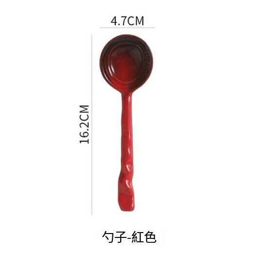 Popular children's eating spoon dry rice spoon baby food spoon (long handle red spoon)
