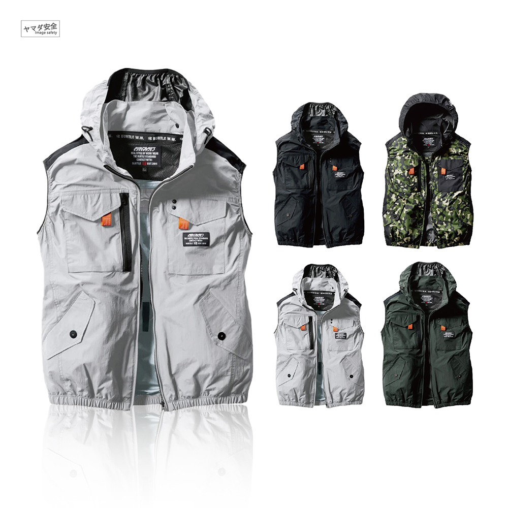 BURTLE 含帽無袖背心 AC1154-60 米灰