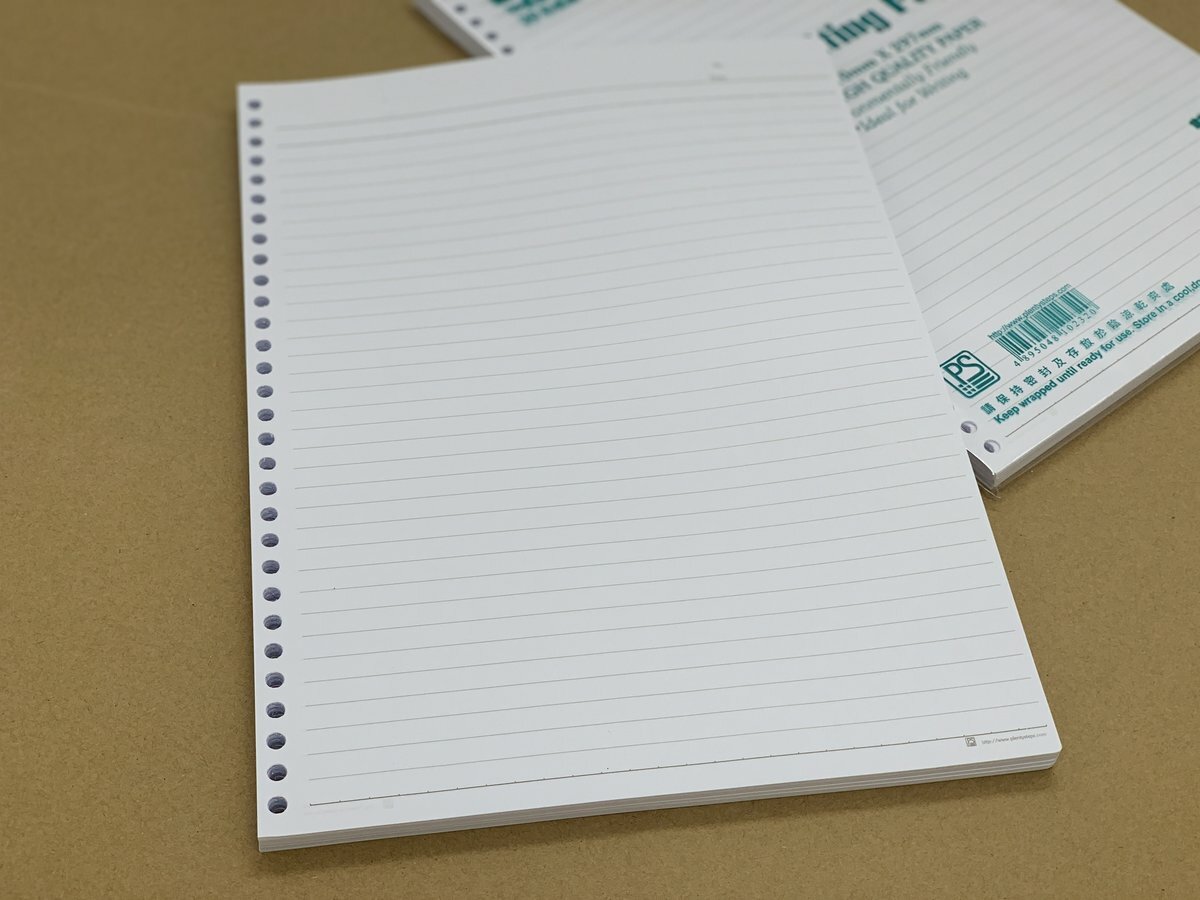A4 30孔 活頁雙面行線書寫紙, 1包 x 100張