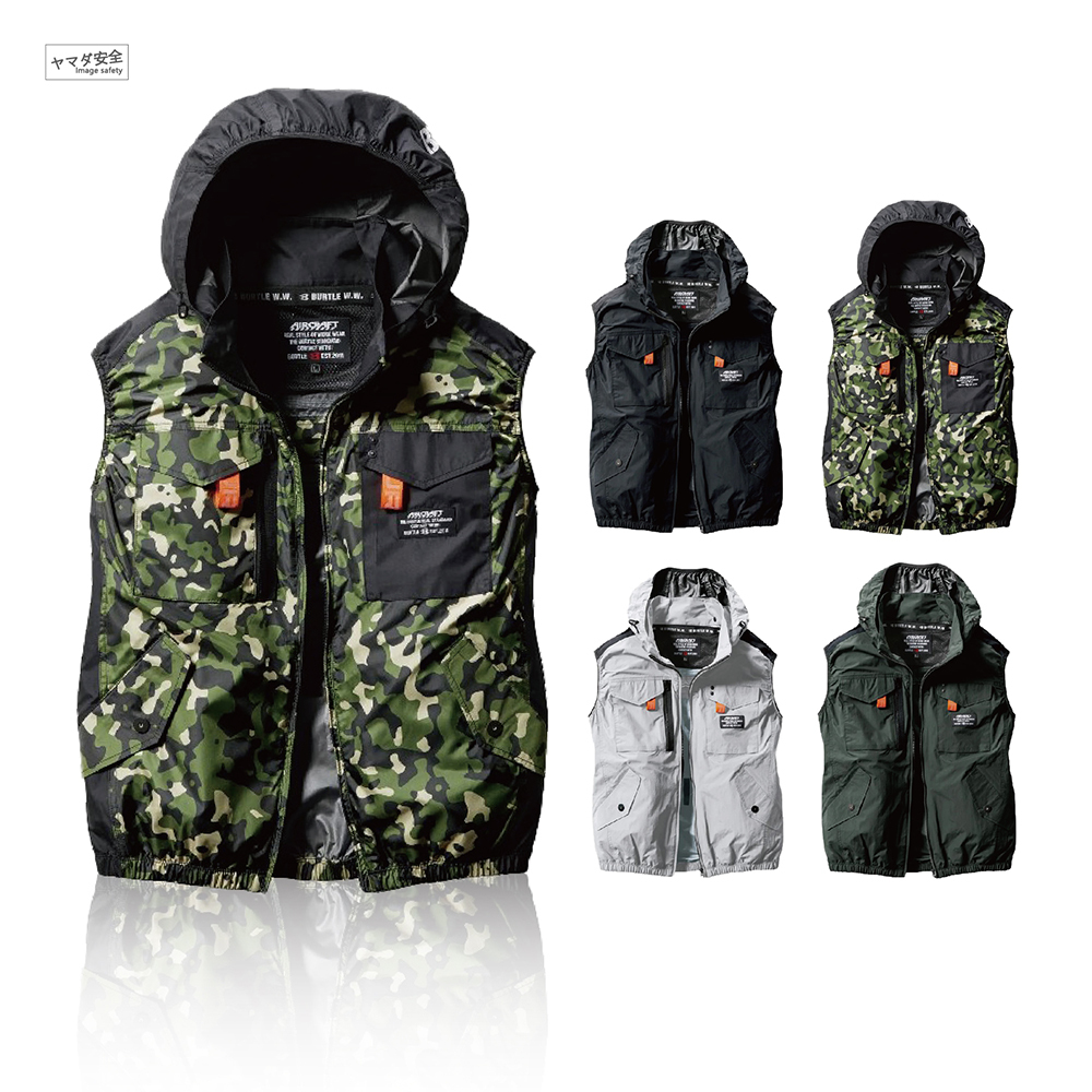 BURTLE含帽無袖背心 AC1154-67 迷彩