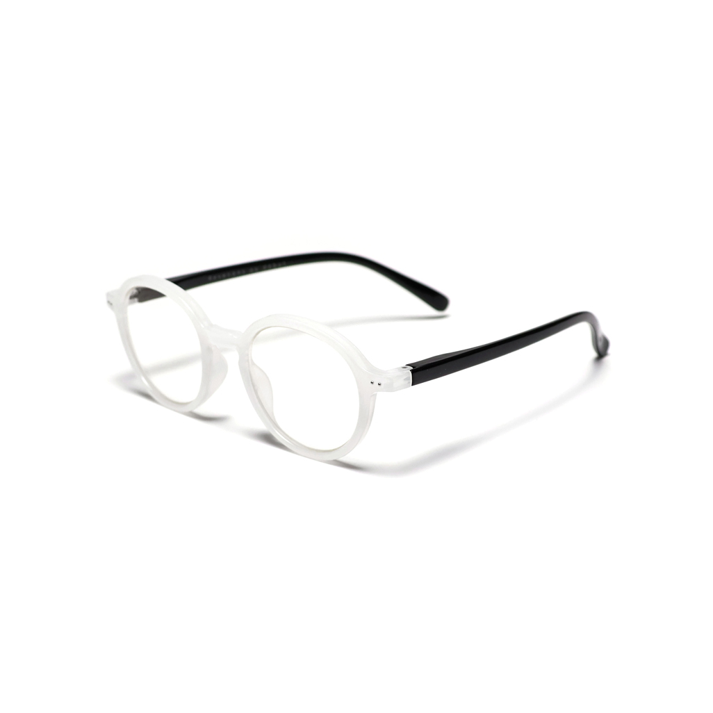 Round computer glasses 蔡司濾藍光眼鏡 - white-black