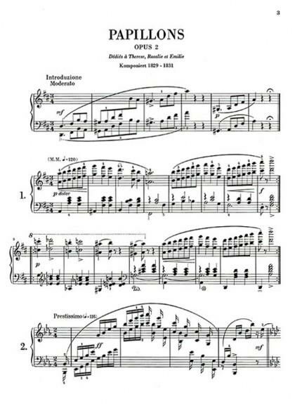 鋼琴譜 修曼【原典版】蝴蝶-作品2 (Y62)