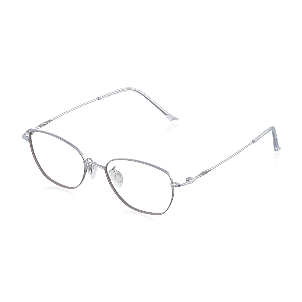 鈦金屬獨特韻味款多角框眼鏡-一色可選