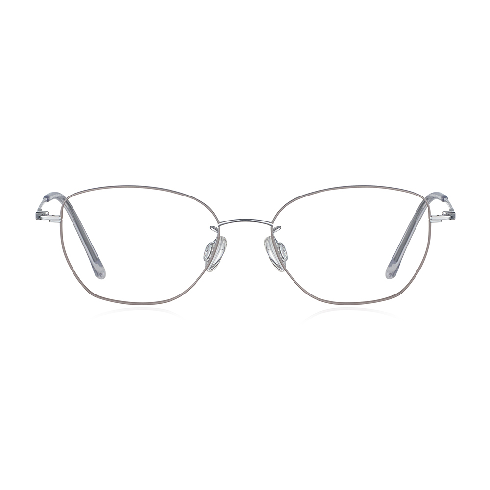 鈦金屬獨特韻味款多角框眼鏡-一色可選