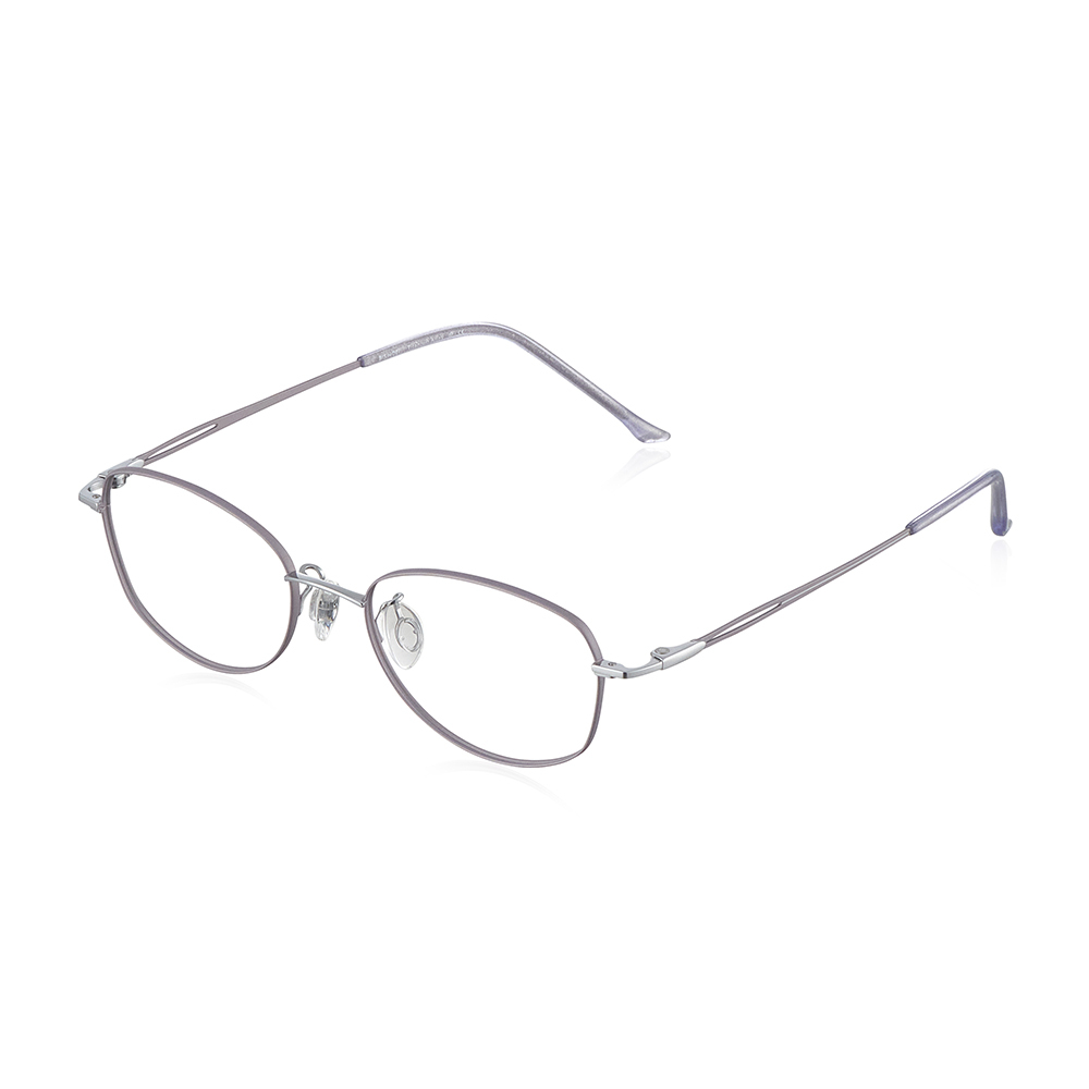 鈦金屬摩登知性款多角框眼鏡-一色可選